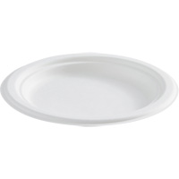 Round Fibre Compostable Plate D. Morneault & Fils