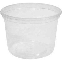 Contenant &agrave; charcuterie transparent sans couvercle MicroGourmet 16 oz, Plastique, Ronde D. Morneault & Fils