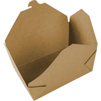 Kraft Take Out Food Containers, Corrugated, Rectangular D. Morneault & Fils