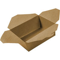 Kraft Take Out Food Containers, Corrugated, Rectangular D. Morneault & Fils