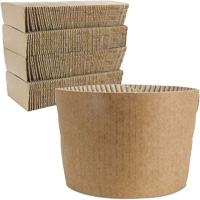 Manchons Kraft pour gobelet de caf&eacute;, Papier, 12 oz - 20 oz, Brun D. Morneault & Fils