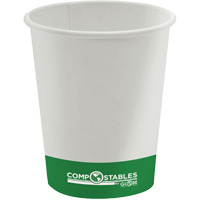Gobelets en papier compostable chaud/froid &agrave; paroi simple, 8 oz, Multicolore D. Morneault & Fils