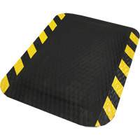 Tapis Hog Heaven, Losange, 2' x 3' x 5/8", Noir/Jaune, Nitrile D. Morneault & Fils