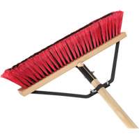 Push Broom with Braced Handle, 18", Medium, PVC Bristles D. Morneault & Fils