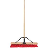 Push Broom with Braced Handle, 24", Medium, PVC Bristles D. Morneault & Fils
