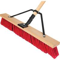 Push Broom with Braced Handle, 24", Medium, PVC Bristles D. Morneault & Fils