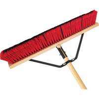 Push Broom with Braced Handle, 24", Medium, PVC Bristles D. Morneault & Fils