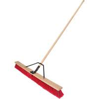 Push Broom with Braced Handle, 36", Medium, PVC Bristles D. Morneault & Fils