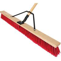 Push Broom with Braced Handle, 36", Medium, PVC Bristles D. Morneault & Fils