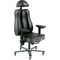 Synergo II 24h Ergonomic Chair, Vinyl, Black/Grey, 350 lbs. Capacity D. Morneault & Fils