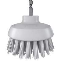 HyDrive Round Drill Brush, Extra Stiff Bristles, 3-1/10" Long, White D. Morneault & Fils