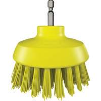 HyDrive Round Drill Brush, Extra Stiff Bristles, 3-1/10" Long, Yellow D. Morneault & Fils