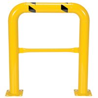 Garde-corps &agrave; profil &eacute;lev&eacute; pour machines, 3' la x 3,5' h, Jaune D. Morneault & Fils