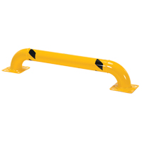 Garde-corps &agrave; profil bas pour rayonnages, 4' la x 0,75' h, Jaune D. Morneault & Fils