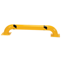 Garde-corps &agrave; profil bas pour rayonnages, 4' la x 0,75' h, Jaune D. Morneault & Fils