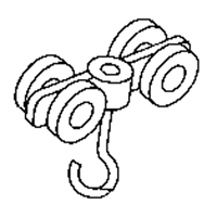 Rouleau double en acier pour rail de roulement de murs-rideaux D. Morneault & Fils