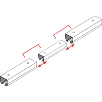 &eacute;clisse pour rail de roulement de mur-rideau D. Morneault & Fils
