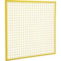 Wire Mesh Partition Components - Panels, 4' H x 4' W, Yellow D. Morneault & Fils