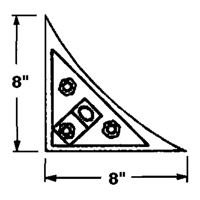 Cale de roue, 8" x 8" x 8", Noir D. Morneault & Fils