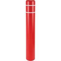 Capuchons en polyethylene pour borne de protection, 4-1/2" dia. x 52" l, Rouge D. Morneault & Fils