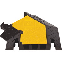 Protecteur de c&acirc;ble robuste &agrave; 3 canaux Yellow Jacket, virage &agrave; gauche D. Morneault & Fils
