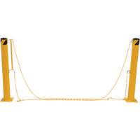 Syst&egrave;me de bornes de protection et chaînes pour quai, Acier, 42" h x 6-5/8" la, Jaune D. Morneault & Fils