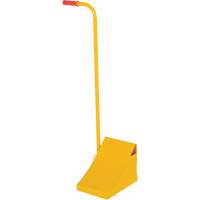 Ergo Handle Wheel Chock, Steel, Yellow, 8" W x 10-3/4" D x 9-1/8" H D. Morneault & Fils