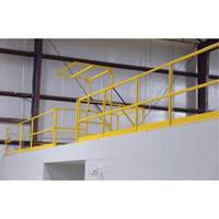 Mezzanine Safety Gate, 68-1/2" L x 42" H, 80-1/16" Raised, Yellow D. Morneault & Fils