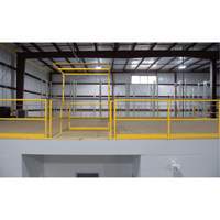 Mezzanine Safety Gate, 68-1/2" L x 42" H, 80-1/16" Raised, Yellow D. Morneault & Fils