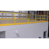 Mezzanine Safety Gate, 68-1/2" L x 42" H, 80-1/16" Raised, Yellow D. Morneault & Fils