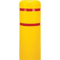 Polyethylene Bollard Cover, 6-5/8" Dia. x 52" L, Red/Yellow D. Morneault & Fils