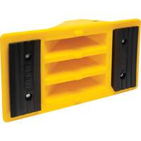 Wheel Chocks with Rubber Tread, Polyurethane, Yellow, 11-1/4" W x 21" D x 12-1/4" H D. Morneault & Fils