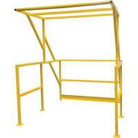 Barri&egrave;re de s&eacute;curit&eacute; pour mezzanine, 70" lo x 77" ha, 78" &eacute;lev&eacute;e, Jaune D. Morneault & Fils
