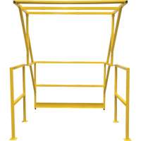 Barri&egrave;re de s&eacute;curit&eacute; pour mezzanine, 70" lo x 77" ha, 78" &eacute;lev&eacute;e, Jaune D. Morneault & Fils