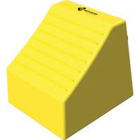 Checkers Safety Heavy-Duty Ultra Class Mining Wheel Chock without Bracket, HDPE, Yellow, 14-1/2" W x 17-1/2" D x 16" H D. Morneault & Fils