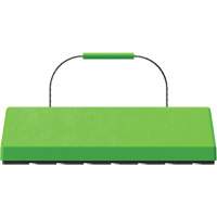 Checkers Safety SafeRay  Aircraft Wheel Chock with Cable Handle & Rubber Pad, Urethane, Fluorescent Green, 24" W x 8" D x 6" H D. Morneault & Fils