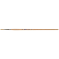 Pure White Bristle Round Marking Paint Brush, 3/16" Brush Width, White China, Wood Handle D. Morneault & Fils