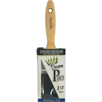 Crown Pro Straight Paint Brush, Bristle, Wood Handle, 2-1/2" Width D. Morneault & Fils