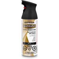 Universal&reg; Enamel Paint & Primer In One, Farmhouse Black, Matte, Aerosol Can D. Morneault & Fils
