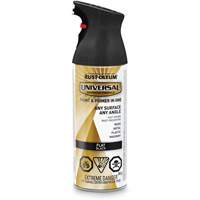 Universal&reg; Enamel Paint & Primer In One, Black, Very Flat, Aerosol Can D. Morneault & Fils