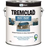 Peinture antirouille &agrave; base d'eau Tremclad, 3,78 L, Gallon, Noir D. Morneault & Fils