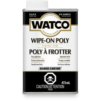 Teinture &agrave; essuyage en poly Watco, 473 ml, Transparent, Brillant D. Morneault & Fils