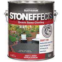 Stoneffects Quartz Stone Coating, 3.78 L, Water-Based, Textured, Grey D. Morneault & Fils