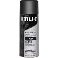 UTILI-T General Purpose Enamel Spray Paint, Black, Gloss, 10 oz./283 g, Aerosol Can D. Morneault & Fils