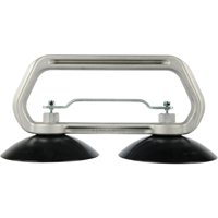 Vacuum Cups - Heavy-Duty Double Cup, 75 lbs. Capacity, 5", Pull-bar, 10" Handle Length D. Morneault & Fils