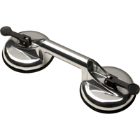 Manually Operated Hand Vacuum Cups - Double Handcup, 66 lbs. Capacity, 4-5/8", Lever, 13" Handle Length D. Morneault & Fils