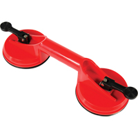 Manually Operated Hand Vacuum Cups - Double Handcup, 66 lbs. Capacity, 4-5/8", Lever, 13" Handle Length D. Morneault & Fils