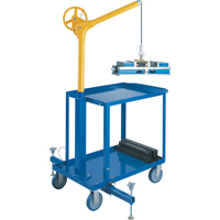 Tall Industrial Lifting Device with Mobile Cart, 500 lbs. (0.25 tons) Capacity D. Morneault & Fils