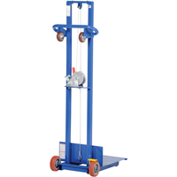 Empileur &agrave; plateforme, M&eacute;canisme Treuil manuel, Capacit&eacute; de 400 lb, Levage max de 58" D. Morneault & Fils