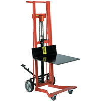 Hydraulic Platform Lift Stacker, Foot Pump Operated, 750 lbs. Capacity, 54" Max Lift D. Morneault & Fils